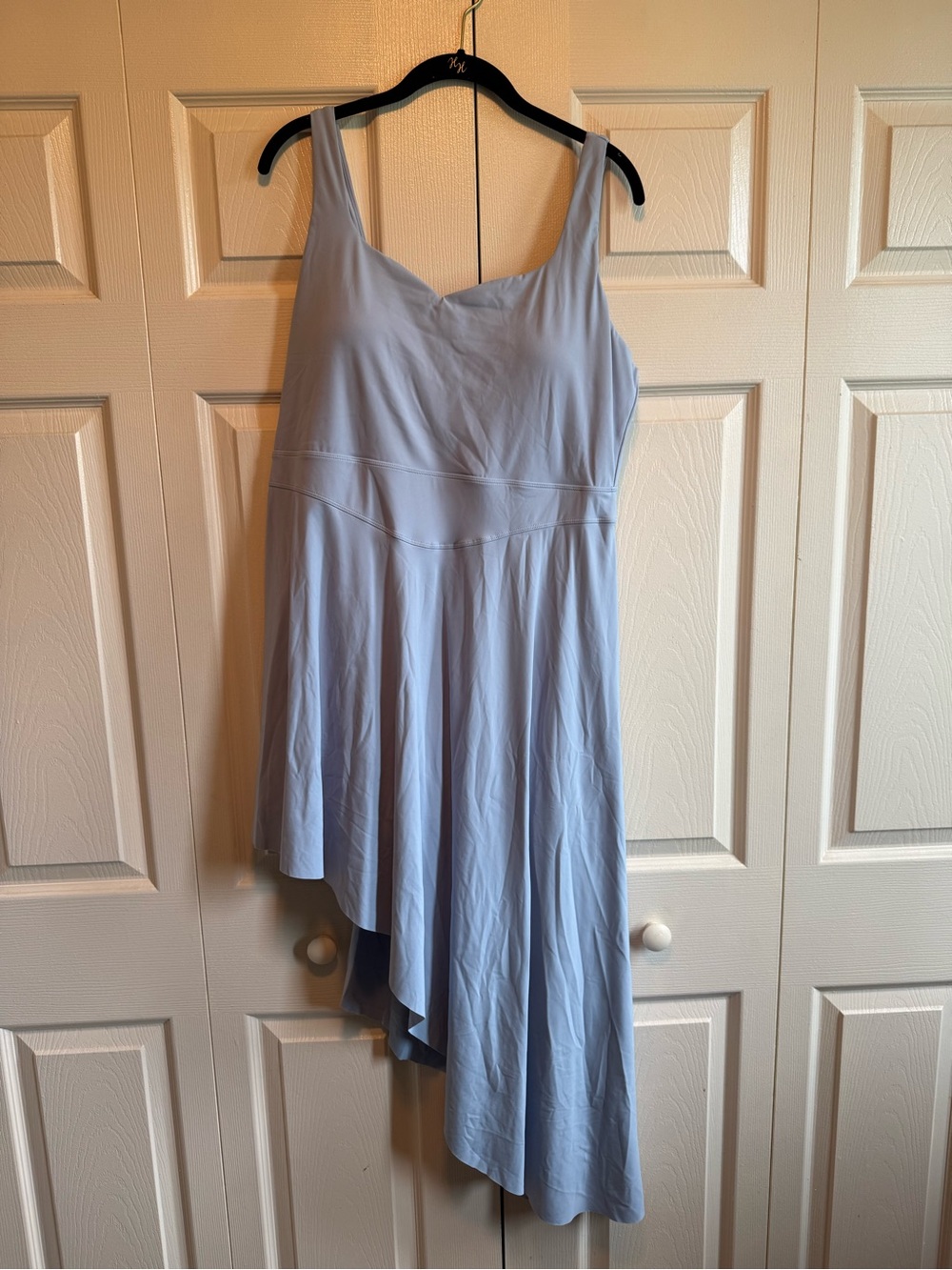 HALARA Light Blue Asymmetrical Hem Dress